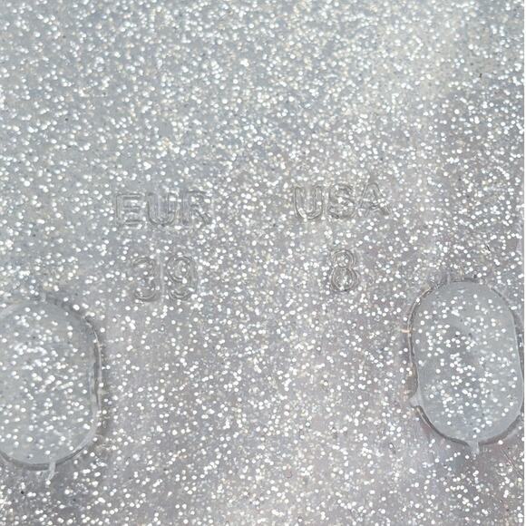 Jeffrey Campbell Fleuris Jelly Flip Flop Thong Sandal Silver Size US8 EU39 - Picture 9 of 11